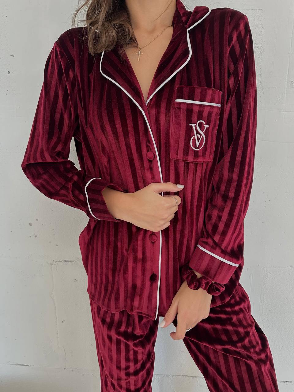 KADİFE BORDO  PİJAMA TAKIMI