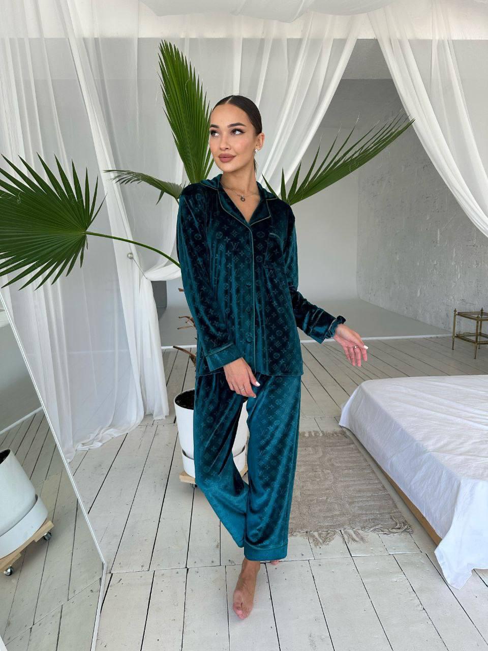 KADİFE YEŞİL PİJAMA TAKIMI